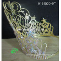 New wholesale fashion pageant Custom gold crowns tiaras